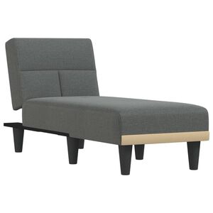 vidaXL Chaiselongue Dunkelgrau Stoff