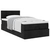 vidaXL Ottoman-Bett mit Matratze Schwarz 100x200 cm Stoff