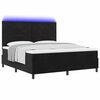 vidaXL LED Boxspringbett mit Matratze Schwarz 180 x 200 cm Stoff