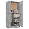 vidaXL Kleiderschrank Betongrau 82,5x51,5x180 cm Holzwerkstoff