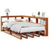 vidaXL Massivholzbett mit Regal ohne Matratze Wachsbraun 120x200 cm