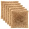 vidaXL Kissenbezug 6 pcs HEERLEN Taupe 60 x 60 cm PV Fleece