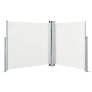 vidaXL Ausziehbare Seitenmarkise Cremewei&szlig; 120 x 600 cm