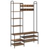 vidaXL Garderobenst&auml;nder mit Schuhbank Altholz 120,5 x 34 x 190 cm