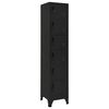 vidaXL Schlie&szlig;fachschrank Schwarz 38x40x180 cm Stahl