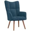 vidaXL Relaxsessel mit Hocker Blau Samt