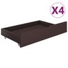 vidaXL Himmelbett-Gestell 4 Schubladen Dunkelbraun Kiefer 140x200cm