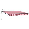 vidaXL Elektrische ausziehbare Markise Rot, Wei&szlig;, Anthrazit 3 x 2,5 m