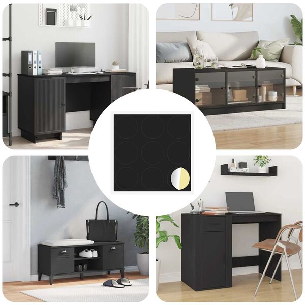 vidaXL Selbstklebende Schraubenabdeckung 12 pcs Schwarz &Oslash; 20 x 0,5 mm