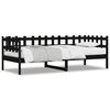 vidaXL Tagesbett Schwarz 90x190 cm Massivholz Kiefer