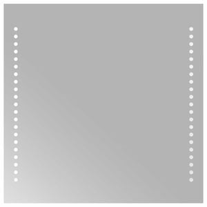 vidaXL LED-Badezimmerspiegel Transparent 40 x 40 cm Geh&auml;rtetes Glas