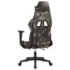 vidaXL Gaming-Stuhl mit Massage & Fu&szlig;st&uuml;tze Schwarz Camouflage Stoff