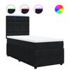 vidaXL Boxspringbett mit Matratze Schwarz 90x190 cm Samt