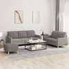 vidaXL 3-tlg. Sofagarnitur mit Kissen Taupe Stoff