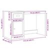 vidaXL Schreibtisch mit T&uuml;r Altholz 50 x 115 x 75 cm Holzwerkstoff