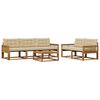 vidaXL Outdoor-Sofagarnitur mit Kissen 6 pcs Natur und Beige