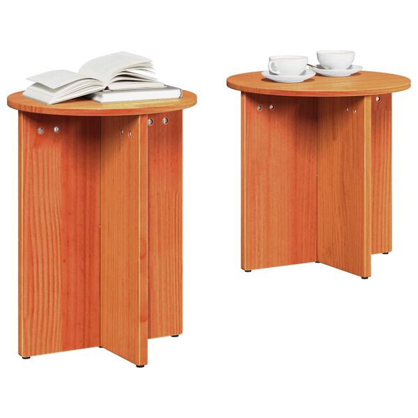 vidaXL Couchtisch 2 pcs Wachsbraun