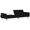 vidaXL Schlafsofa 2-Sitzer Schwarz Mikrofaser