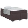 vidaXL Bettrahmen mit Matratze Dunkelbraun 120 x 190 cm Stoff