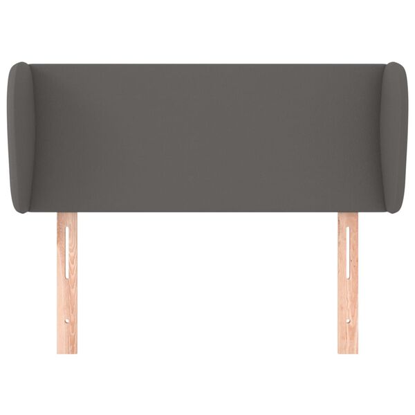 vidaXL Kopfteil mit Ohren Grau 83x23x78/88 cm Kunstleder