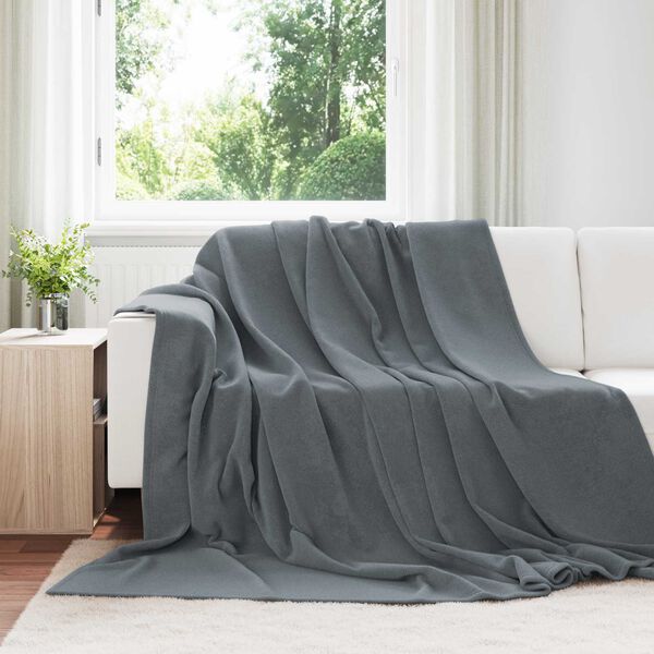 vidaXL Wohndecken 6 pcs Dunkelgrau 240 x 270 cm Fleece