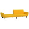 vidaXL Schlafsofa 2-Sitzer Gelb Samt