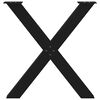 vidaXL Esstischbeine X-Form 2 Stk. Schwarz 70x(72-73) cm Stahl