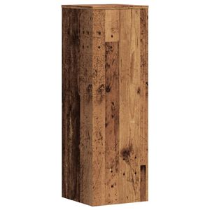 vidaXL Pflanzenst&auml;nder Altholz-Optik 33x33x100 cm Holzwerkstoff