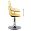 vidaXL Esszimmerst&uuml;hle 2 Stk. Drehbar Senfgelb Stoff