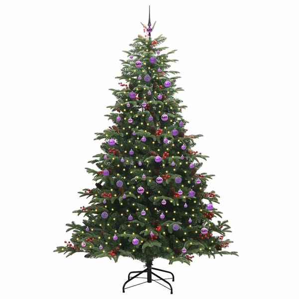 vidaXL K&uuml;nstlicher Weihnachtsbaum mit 300 LEDs mit St&auml;nder Gr&uuml;n 240 cm