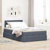 vidaXL Bett mit Stauraum und LED mit LED Dunkelgrau 120 x 190 cm Samt