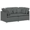 vidaXL Modulares Sofa mit Kissen Stoff Dunkelgrau