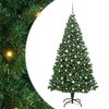 vidaXL K&uuml;nstlicher Weihnachtsbaum mit 300 LEDs mit St&auml;nder Gr&uuml;n 240 cm