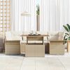 vidaXL Garten-Sofa-Set mit Kissen 7 pcs Beige und Creme