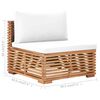 vidaXL 4-tlg. Garten-Lounge-Set mit Auflagen Massivholz Teak