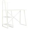 vidaXL Schreibtisch mit Regaleinheit Wei&szlig; 102&times;50&times;117 cm