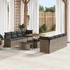 vidaXL Garten-Sofa-Set 11 pcs Grau Poly-Rattan