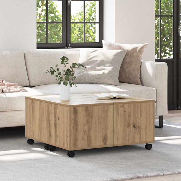 vidaXL Couchtisch Artisan-Eiche 75 x 75 x 38 cm Holzwerkstoff