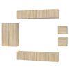 vidaXL 8-tlg. TV-Schrank-Set Sonoma-Eiche Holzwerkstoff