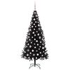 vidaXL Weihnachtsbaum mit 300 LEDs mit St&auml;nder Schwarz 210 cm PVC