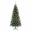 vidaXL Künstlicher Weihnachtsbaum mit 300 LEDs Grün 180 cm PE und PVC