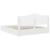 vidaXL Aufbewahrungsbett mit Kopfteil Wei&szlig; 180 x 200 cm Holzwerkstoff