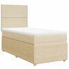 vidaXL Boxspringbett mit Matratze Creme 90x190 cm Stoff