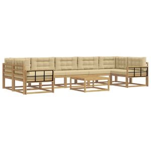 vidaXL Outdoor-Sofagarnitur 6 stk. Wei&szlig; und Beige