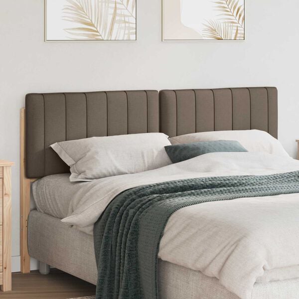 vidaXL Gepolstertes Kopfteil mit Kopfteil Braun und Taupe 150 cm