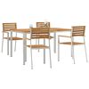 vidaXL Garten-Ess-Set 5 pcs Braun Massives Akazienholz