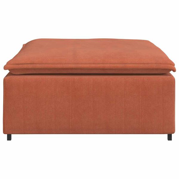 vidaXL Modulares Sofa Fu&szlig;hocker-Modul Rot Orange 100x100x48 cm