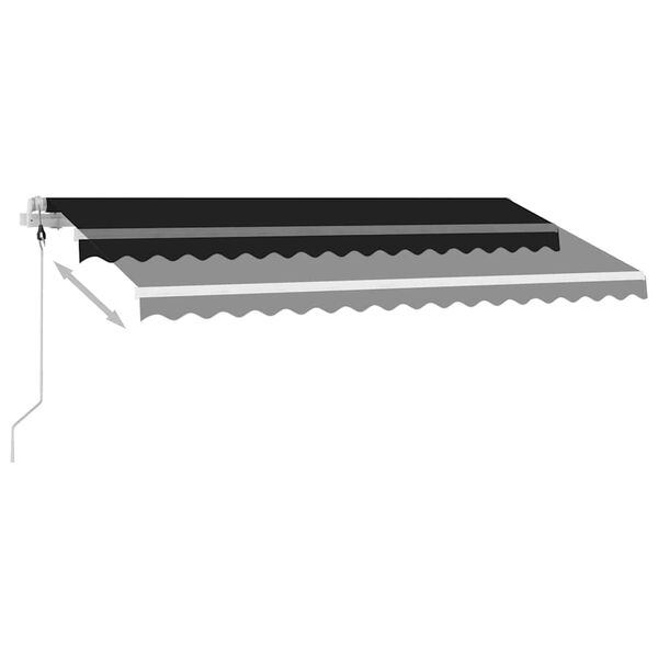 vidaXL Automatische Markise mit LED & Windsensor 450x300 cm Anthrazit