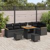 vidaXL Gartensofa-set 9 pcs Schwarz Poly-Rattan