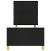 vidaXL Bettgestell mit Kopfteil Schwarz 80 x 200 cm Stoff